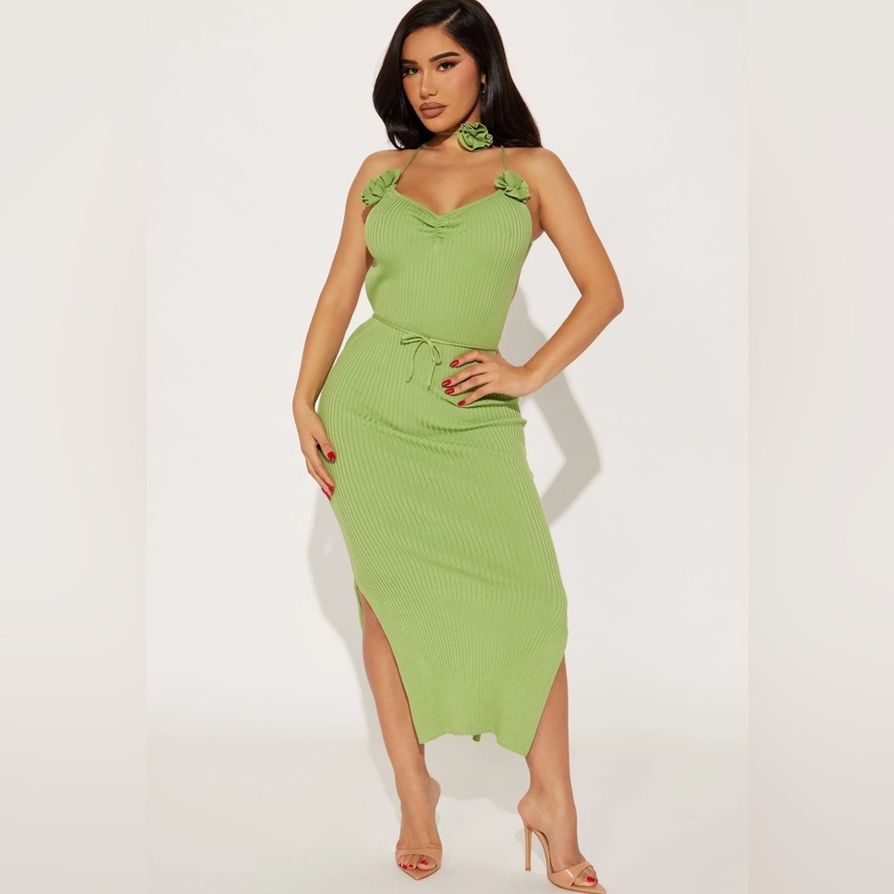Lime Rose Maxi Dress